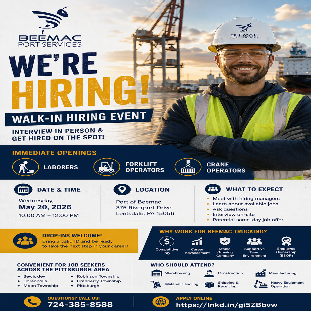 Beemac Port Services Hiring Event 1080x1080