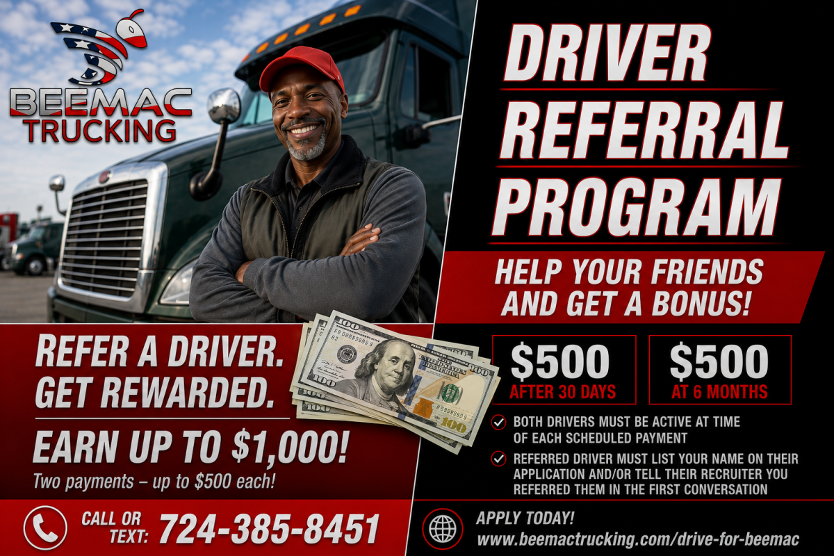 beemac trucking driver referral bonus beemac trucking driver referral bonus