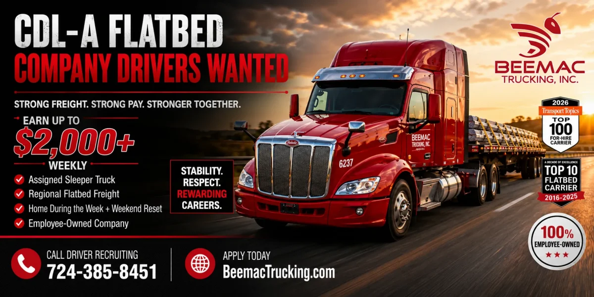 beemac flatbed driver banner no locations optimized