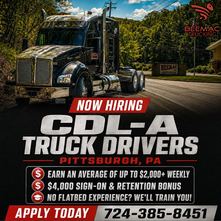 beemac trucking now hiring cdl a truck drivers