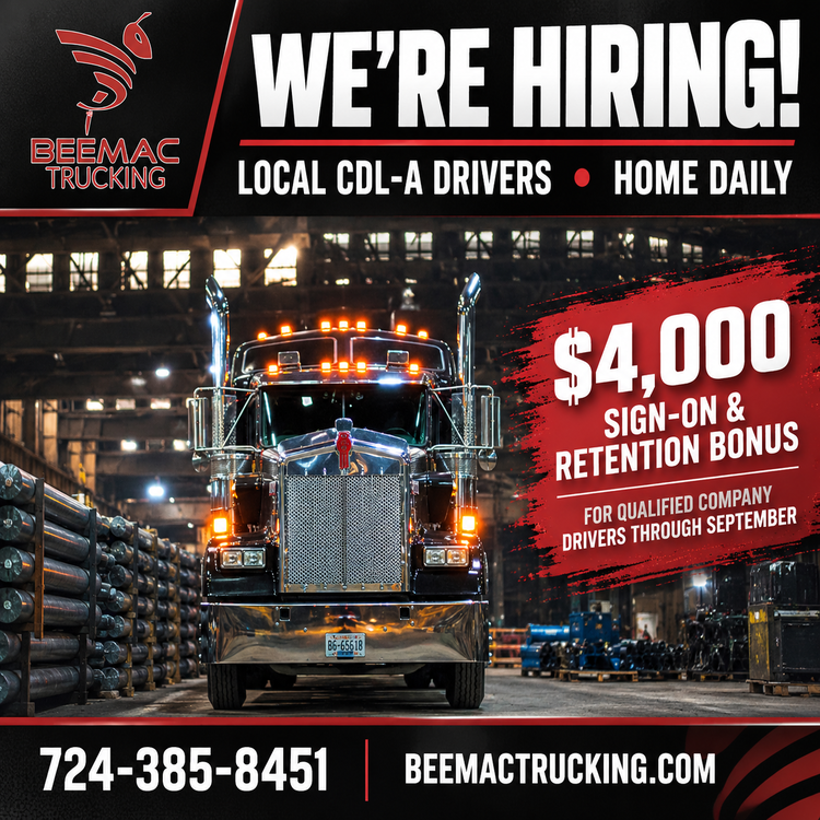 Beemac Trucking Hiring 4000 sign on bonus 750x750
